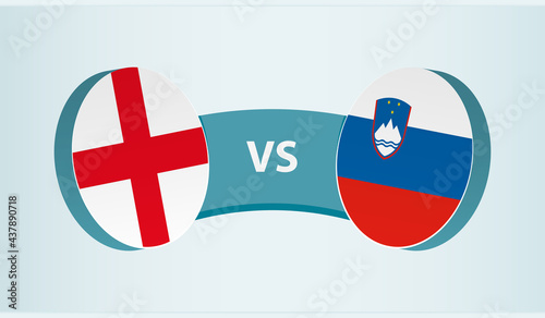 England versus Slovenia, team sports competition concept.