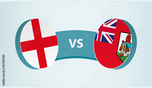 England versus Bermuda, team sports competition concept.