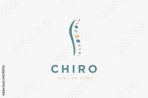 Spine logo design vector illustration. Spin suitable for chiropractic logos.