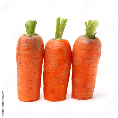 Fresh carrot on a white background