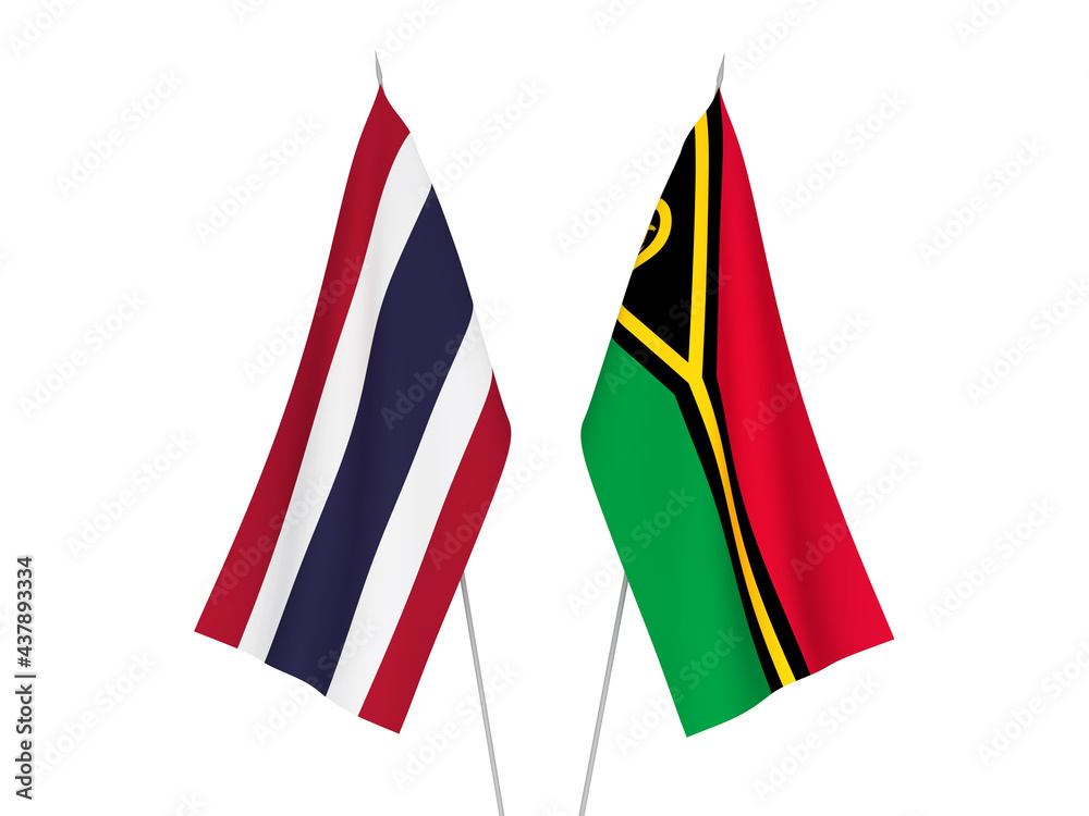 Thailand and Republic of Vanuatu flags