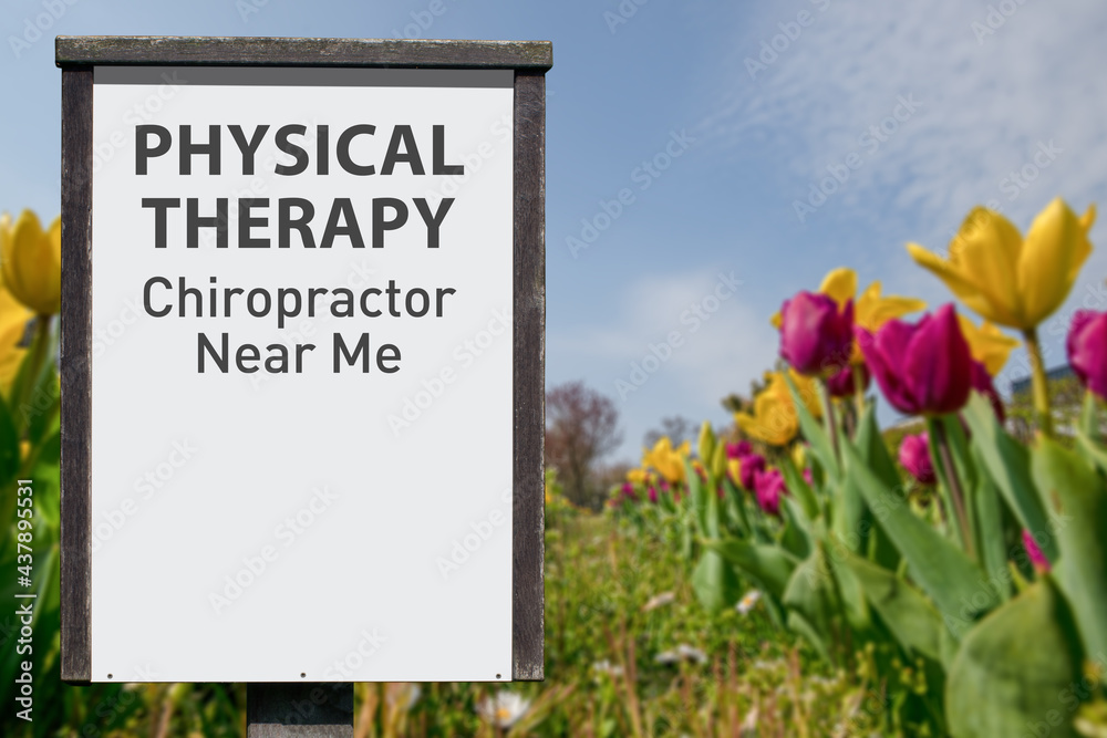 Physical Therapy, wooden billboard