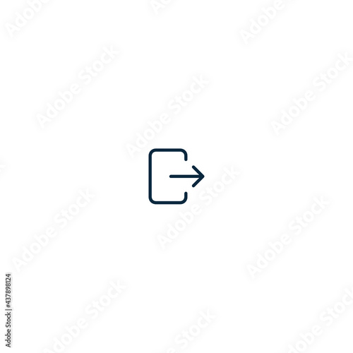 Logout icon. Minimal outline vector