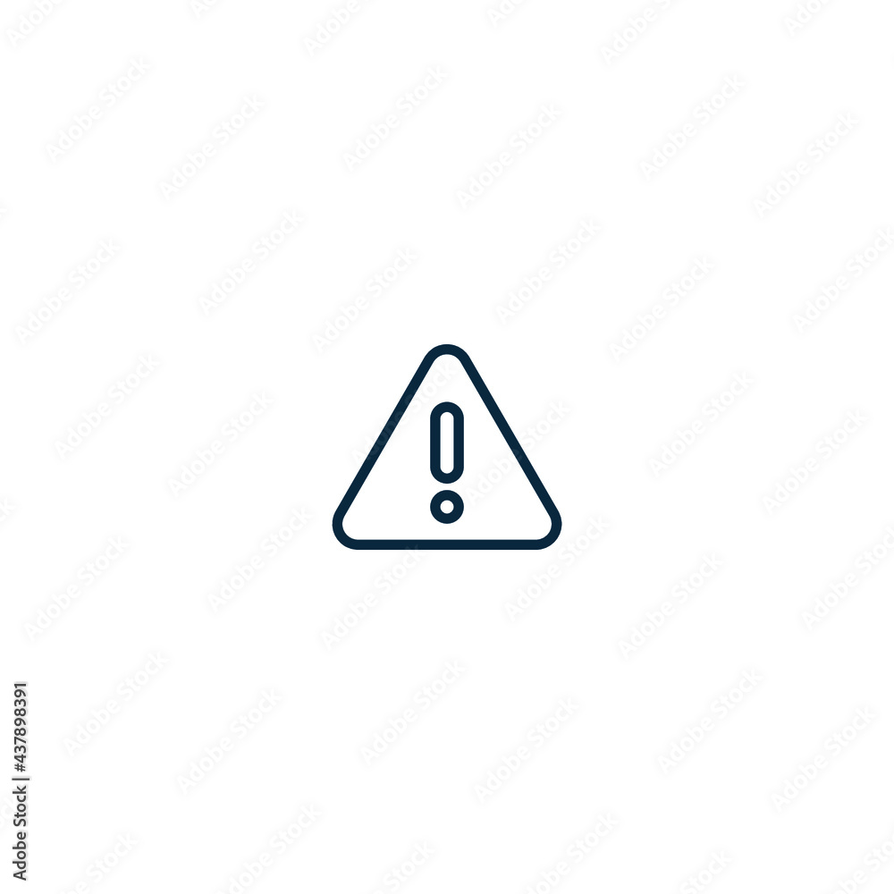 Warning icon. The attention icon. Danger symbol. Flat Vector illustration - Vector Warning icon. The attention icon. Danger symbol. Flat Vector illustration - Vector