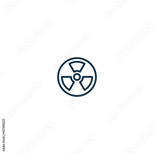 Radiation Hazard Sign. Symbol of radioactive threat alert.
