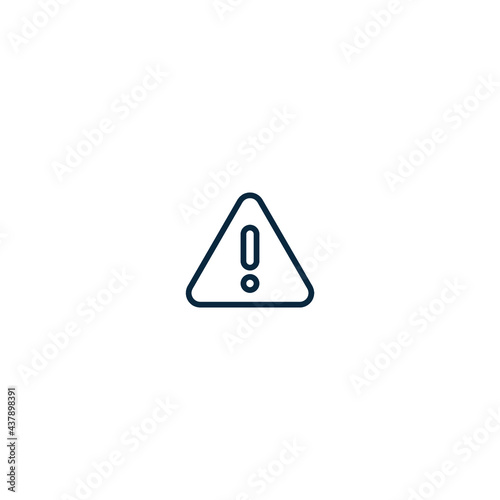 Warning icon. The attention icon. Danger symbol. Flat Vector illustration - Vector