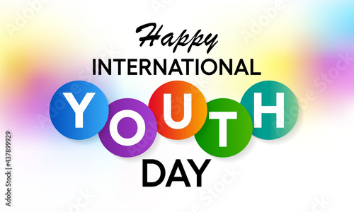 International Youth day is observed every year on August 12. The purpose of the day is to draw attention to a given set of cultural and legal issues surrounding youth. Vector illustration
