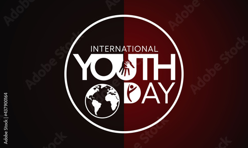 International Youth day is observed every year on August 12. The purpose of the day is to draw attention to a given set of cultural and legal issues surrounding youth. Vector illustration