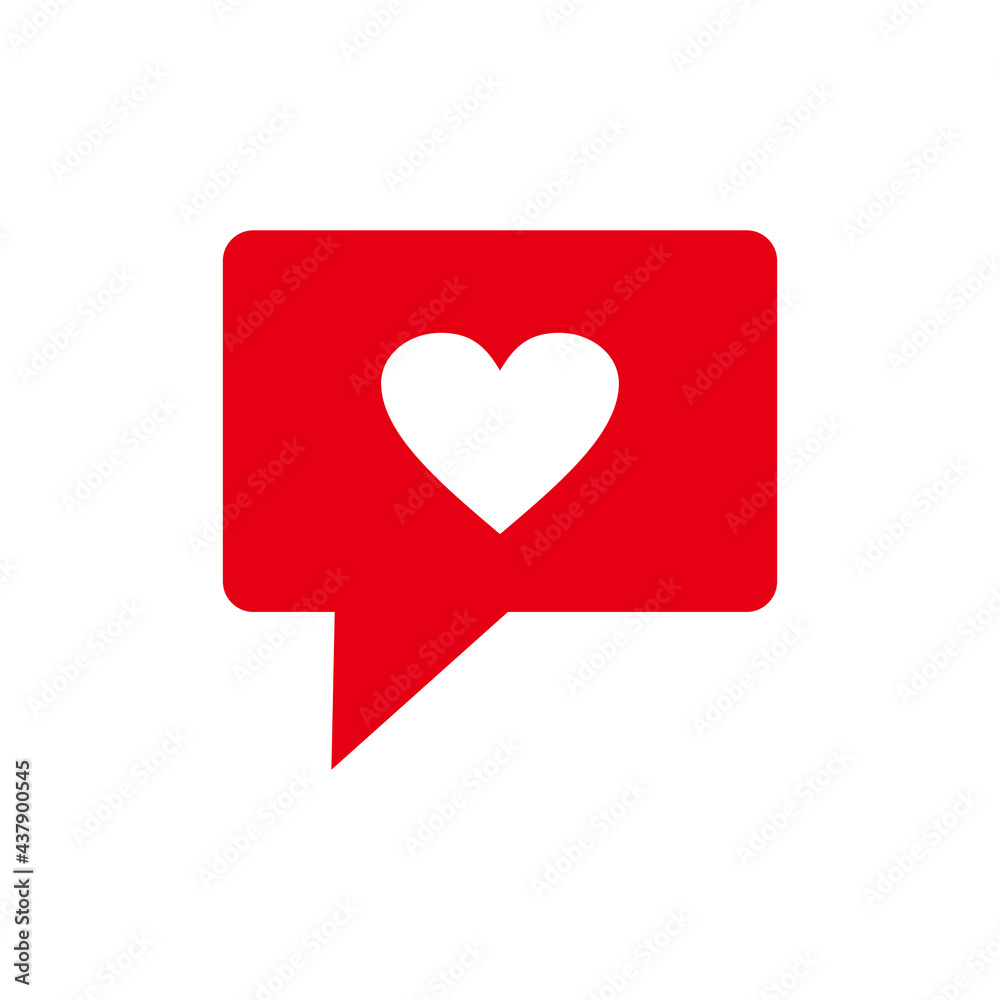 Chat love icon design template vector illustration