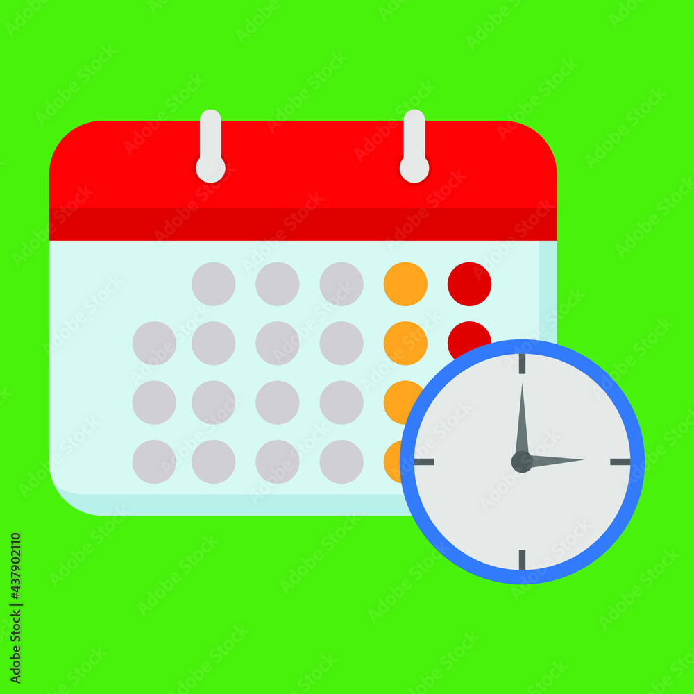 schedule time management business icon illustration vector graphic