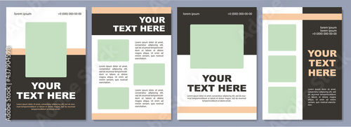 Promotional campaign brochure template. Sales promotions. Flyer, booklet, leaflet print, cover design with copy space. Your text here. Vector layouts for magazines, annual reports, advertising posters