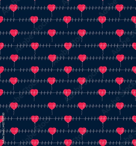 seamless pattern with hearts