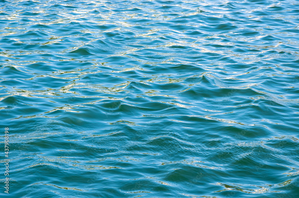 Blue sea surface as natural background.