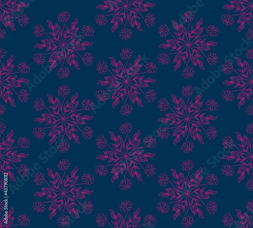 seamless pattern with snowflakes