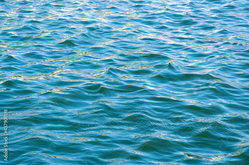 Blue sea surface as natural background.