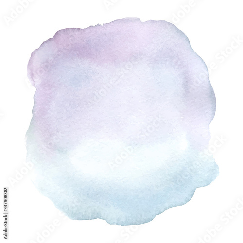 Blue and purple gradient stain watercolor brush shapes