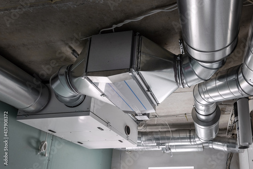 Fotografie, Tablou ducted heat recovery ventilation system with recuperation