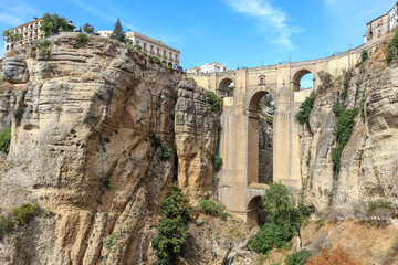 Canvas schilderij Ronda Puente Nuevo Historische Puente Nuevo in Malaga  © alexemarcel