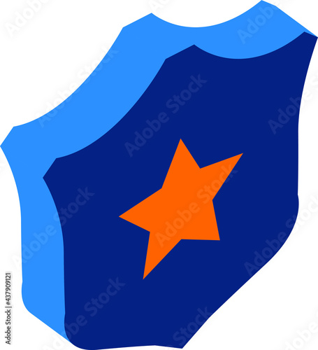 traffic control sign 3d Icon. Police sign icon vector
