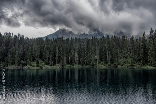 Fototapeta Naklejka Na Ścianę i Meble -  Carezza lake in the Italian Dolomites