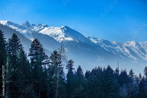 Beautiful view of sonmarg in winter, Sonmarg, Kashmir © artqu
