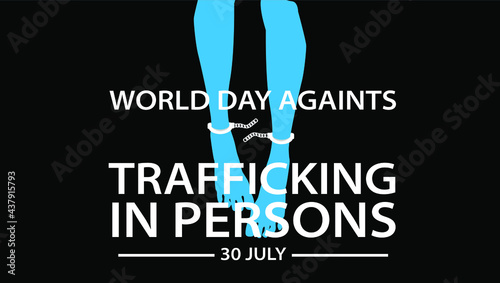 world day against trafficking in persons july 30th vector image