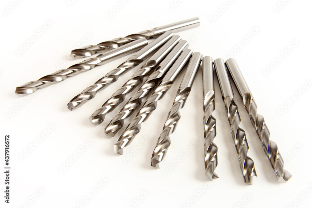 Fototapeta premium drill bits on a white background