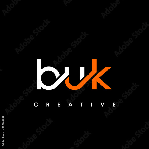 BUK Letter Initial Logo Design Template Vector Illustration