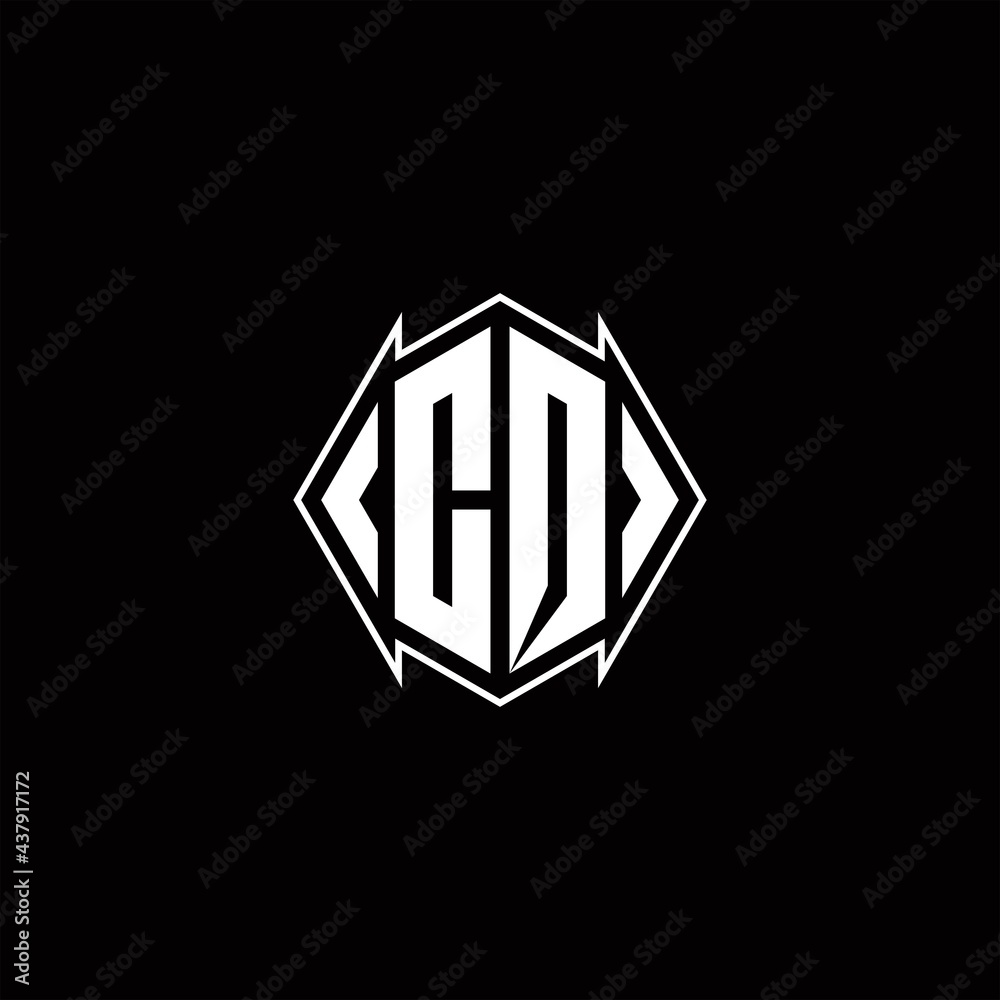 CQ Logo monogram with shield shape designs template CQ Logo monogram with shield shape designs template