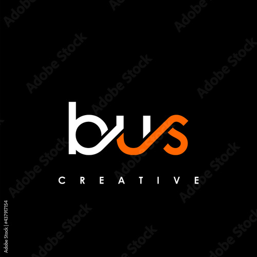 BUS Letter Initial Logo Design Template Vector Illustration