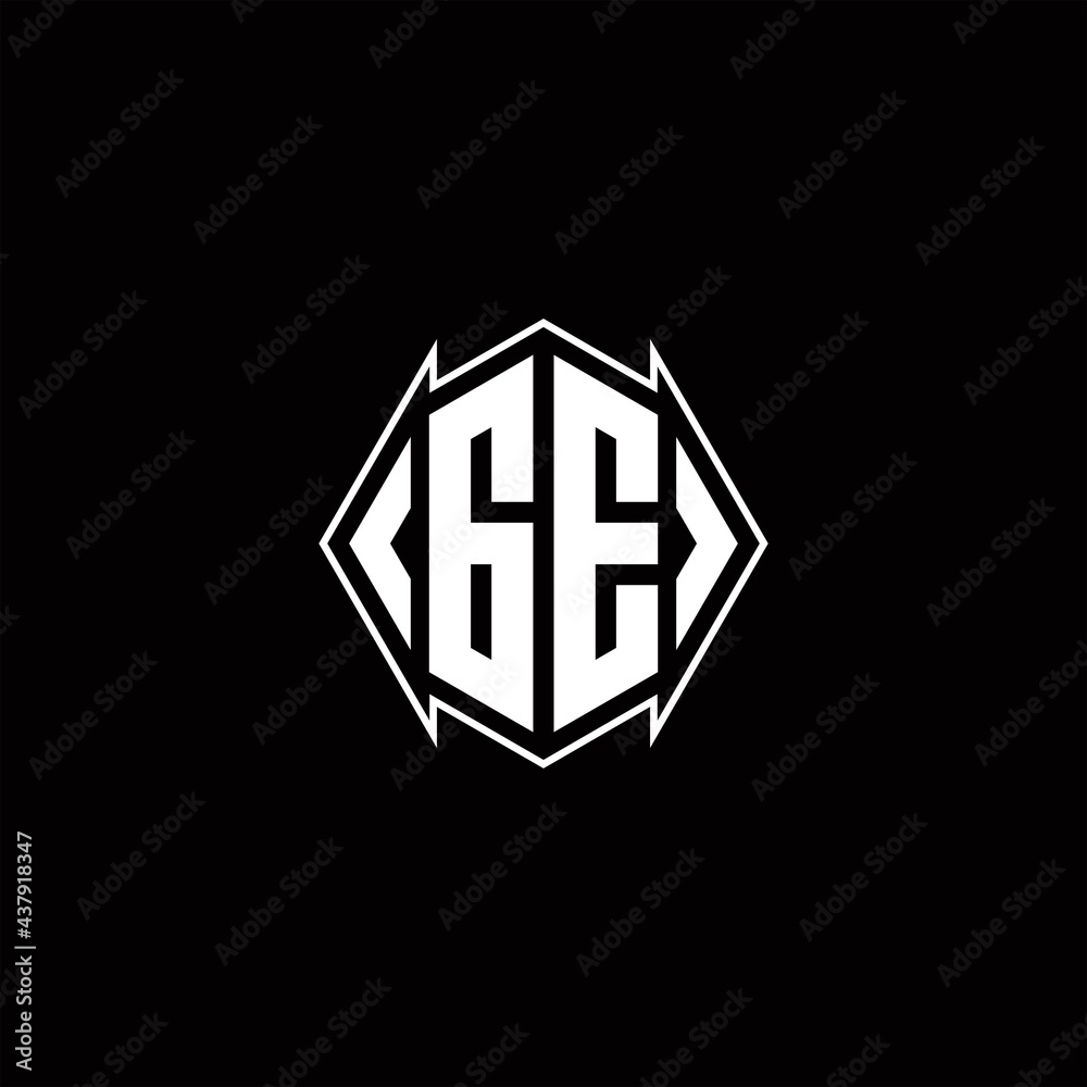 GE Logo monogram with shield shape designs template GE Logo monogram with shield shape designs template