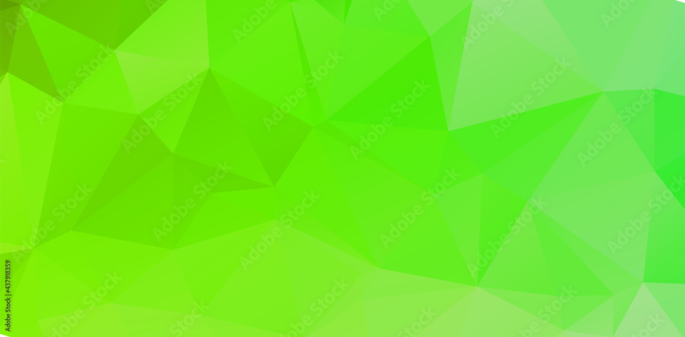 Green vivid geometric abstract bright green blurred mosaic wallpaper with triangle shapes for banner Green vivid geometric abstract bright green blurred mosaic wallpaper with triangle shapes for banner