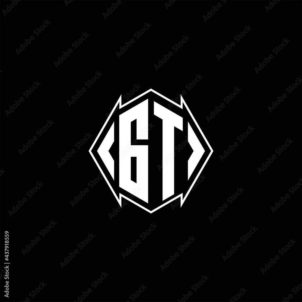 GT Logo monogram with shield shape designs template GT Logo monogram with shield shape designs template