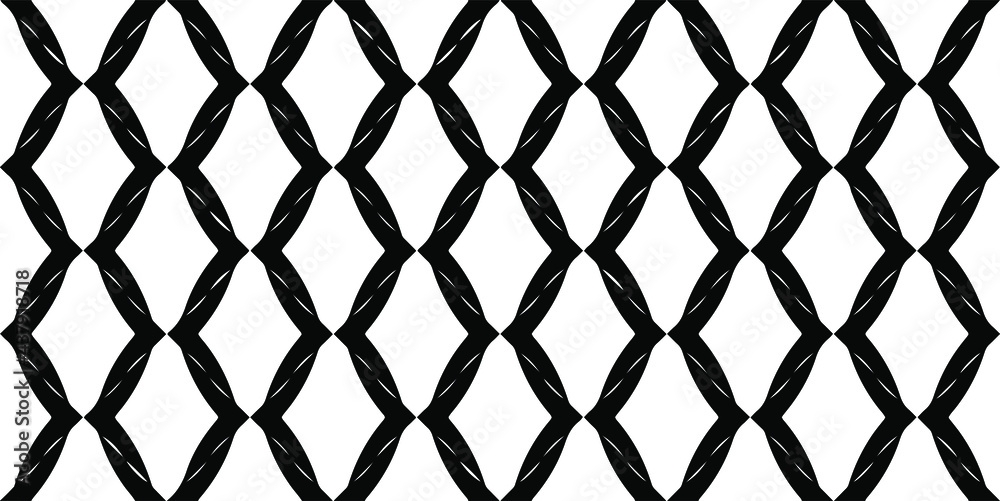 Fototapeta premium vector pattern with diagonal elements. abstract ornament for wallpapers and backgrounds. Black and white colors.