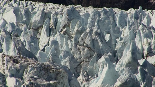 Unique shapes of a Glacier in Alaska. photo