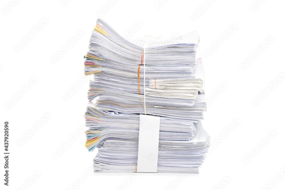 Stack of Documents isolated on white background Stack of Documents isolated on white background