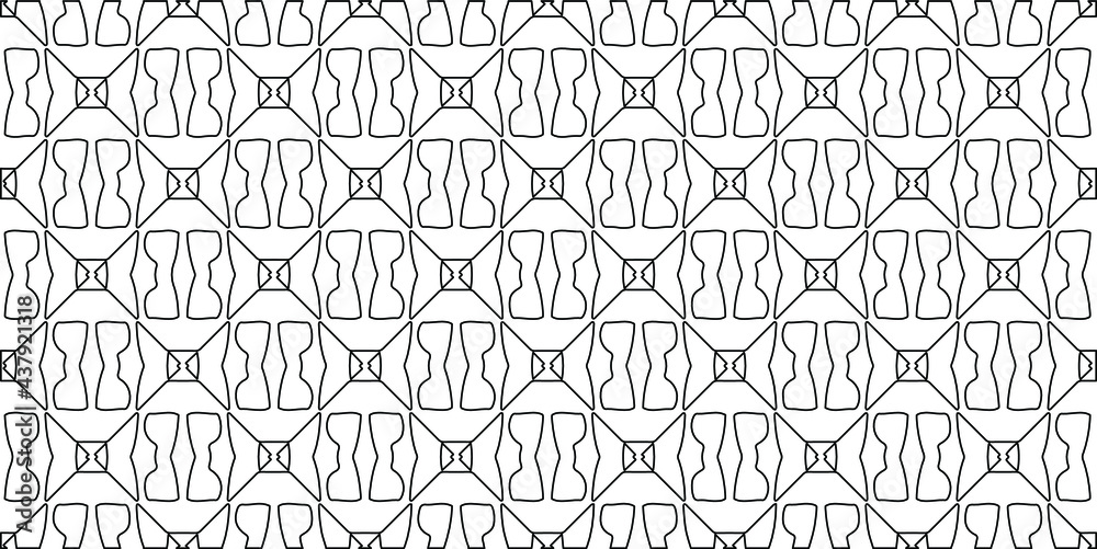 vector pattern with diagonal elements. abstract ornament for wallpapers and backgrounds. Black and white colors.
