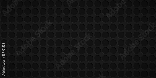 Abstract background with circle holes in black colors