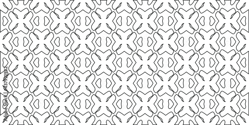 vector pattern with diagonal elements. abstract ornament for wallpapers and backgrounds. Black and white colors.