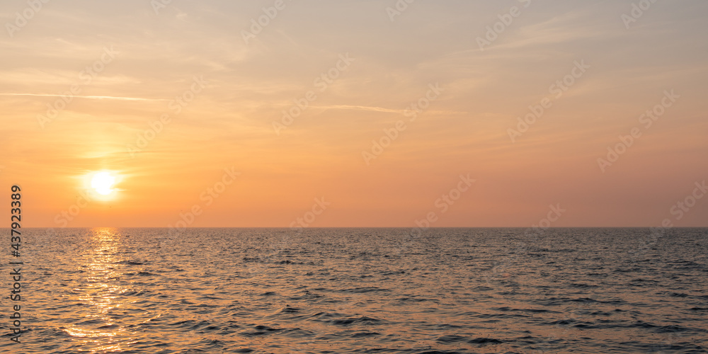 landscape of sunset over the sea 