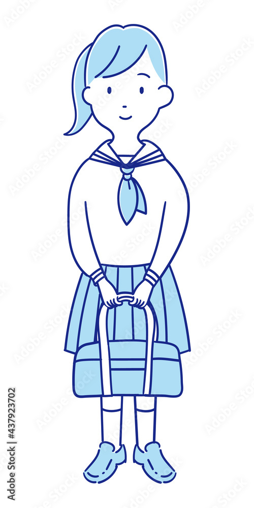 セーラー服の女子中高生 セーラー服の女子中高生