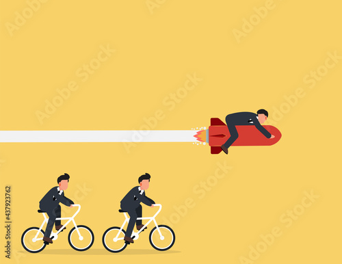 Business competition and competitors. vector illustration. Flat design style