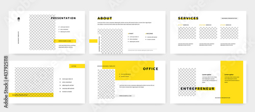 Minimal vector presentation layouts for business powerpoint, editable templates slides