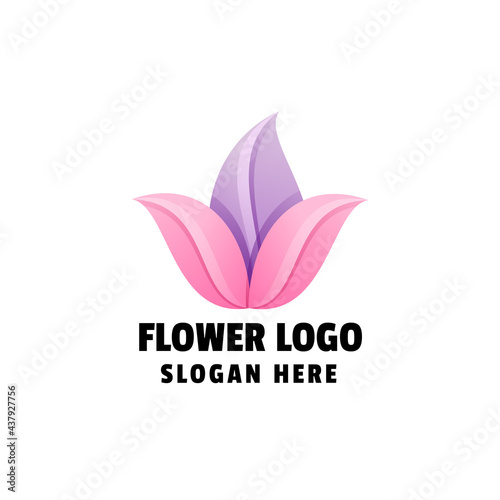 Fototapeta Naklejka Na Ścianę i Meble -  Flower Colorful Gradient Logo Template