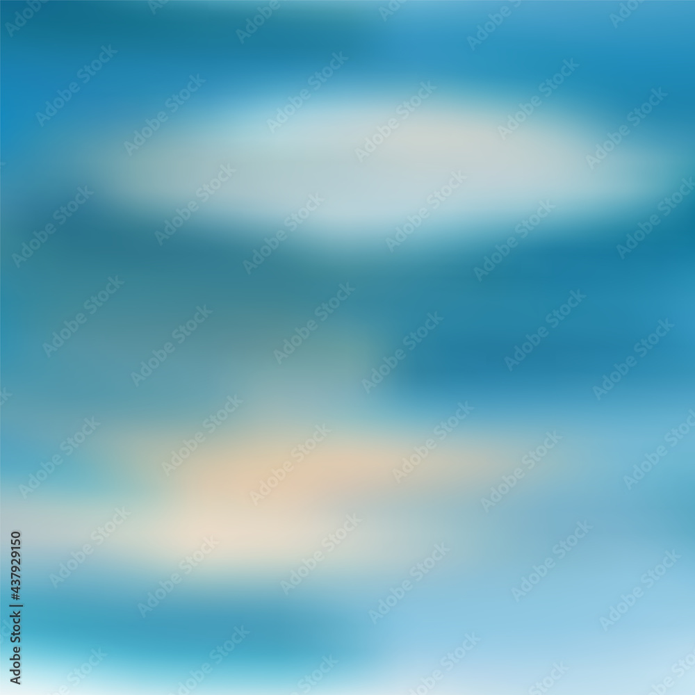 Vibrant blurred sea, sky clouds vector background Vibrant blurred sea, sky clouds vector background