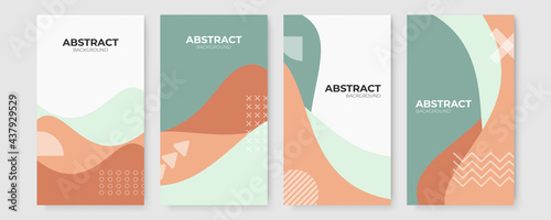 Vector of abstract geometric cover background with minimal trendy style. Abstract Memphis background with geometric dot line square triangle cross shapes
