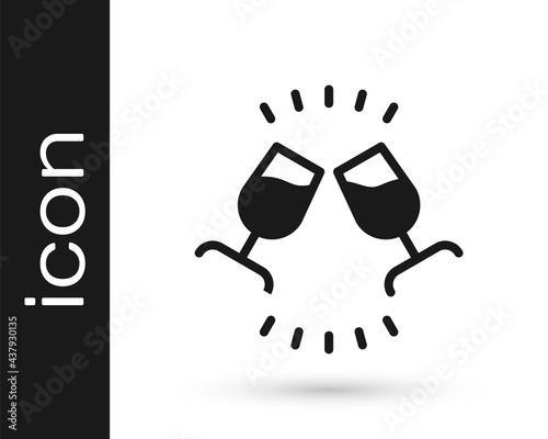 Black Wine tasting, degustation icon isolated on white background. Sommelier. Smells of wine. Vector