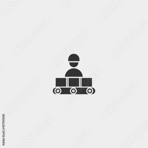 Mass production vector icon illustration sign