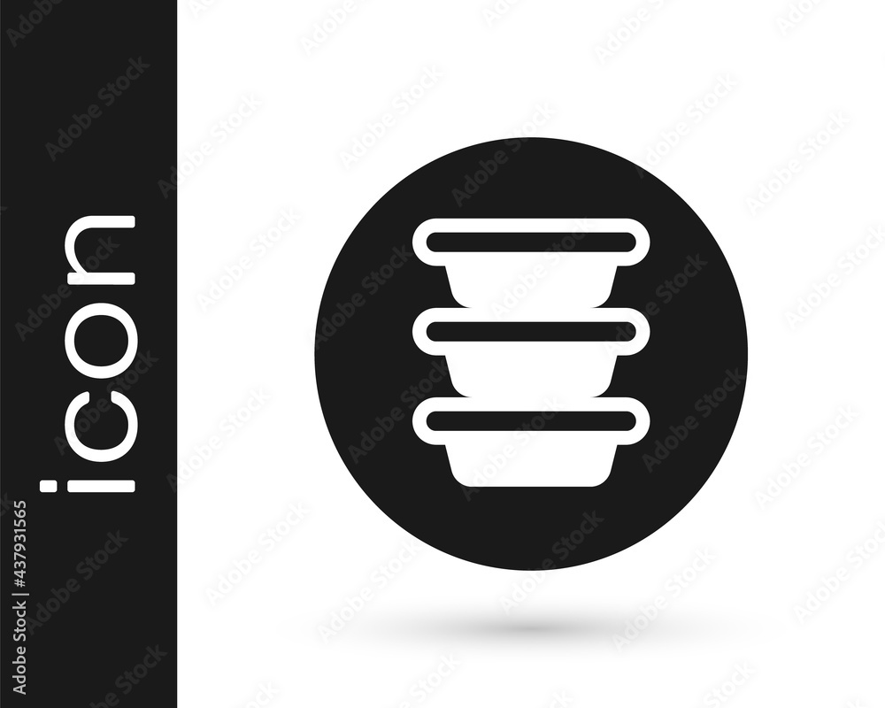 Black Bowl icon isolated on white background. Vector Black Bowl icon isolated on white background. Vector