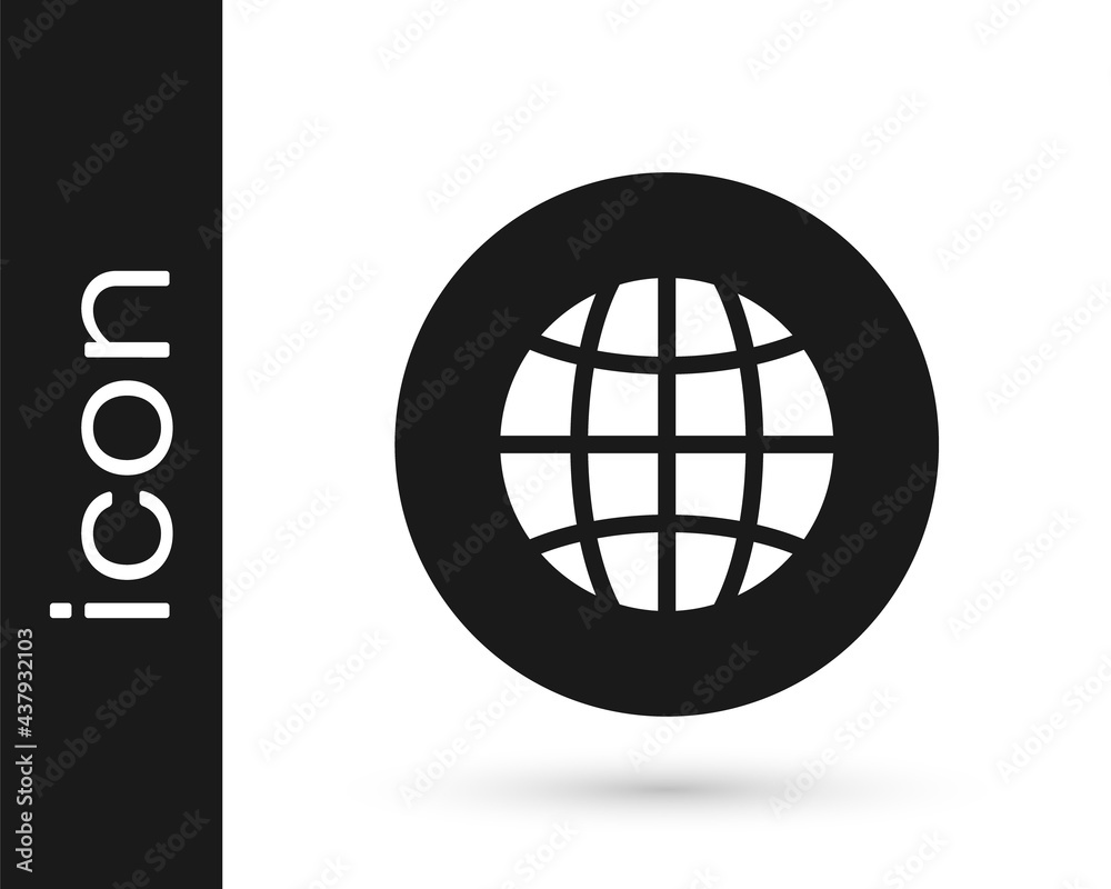 Black Global technology or social network icon isolated on white background. Vector Black Global technology or social network icon isolated on white background. Vector